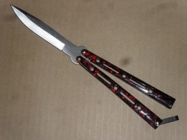 10" Red Heavy Duty Butterfly Knife