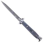 10.5 Inch Carbon Fiber Stiletto Auto Switch Knife Stainless Bayo