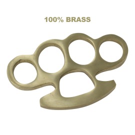 100% Real Brass Knuckles Palm Belt Buckle Paperweight