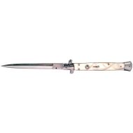 13" Godfather White Pearl Stiletto Automatic Knife Dagger