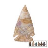 2" Agate Jasper Stone Arrowheads Six Pack