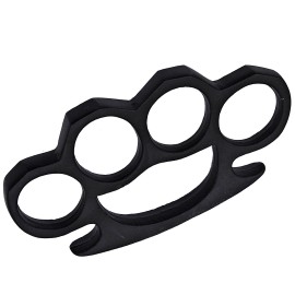 2.8 Ounce Brass Knuckles Belt Buckle Paperweight Black