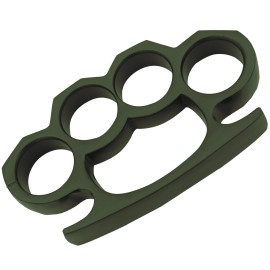 2.8 Ounce Brass Knuckles Belt Buckle Paperweight Green