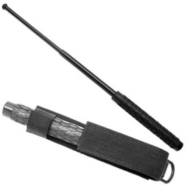 21" Rubberized Handle Diamond Cut Police Baton