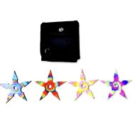 4 Inch Throwing Stars Set Ninja Shuriken Tie Dye 5 Point