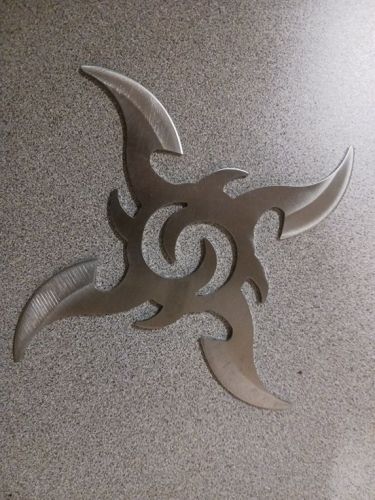 4 Point Fire Throwing Star with Sheath