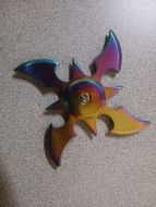 4 Point Rainbow Weighted Ninja Star Sharp Shuriken