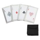 4 pcs Throwing Card Set with Four of a Kind Aces Quads