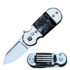 Snub-nose Mini Black Pearl 4.75" Automatic Open Pocket Knife