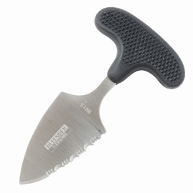 5" Defender Xtreme Black Palm Push Knife Dagger Serrated