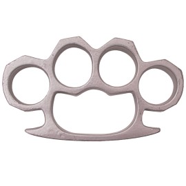 5 Ounce Silver Brass Knuckles Belt Buckle Paperweight