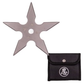 5 Point Throwing Star 4" Ninja Shuriken Silver