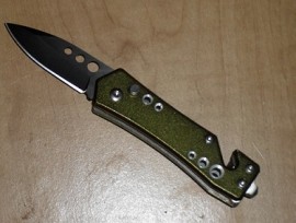 5" mini green automatic rescue knife fk812gr