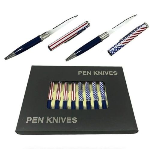 5.4" Overall American Flag Stripes Letter Opener Pen Knife