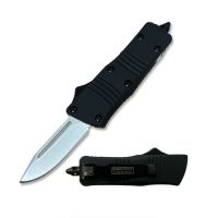 5.5" Open Mini Wasp Black Automatic D/A OTF Knife Drop Point Blade