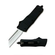 5.5" Open Wasp Mini Black Automatic D/A OTF Knife Cleaver Point Blade