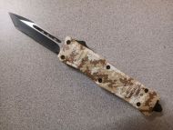 6.5" Delta Force Desert Camo D/A OTF Automatic Knife Tanto Point Two Tone Plain