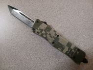 6.5" Delta Force Digital Camo D/A OTF Automatic Knife Tanto Point Two Tone Plain