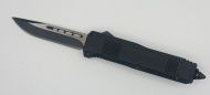 6.5" Ranger Black D/A OTF Automatic Knife Drop Point Two Tone Plain