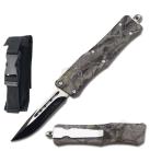 7" Drop Point Blade Street Walker Out Of The Front Outdoor Camo OTF Knife