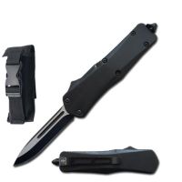 7" Stealth Plane Black D/A OTF Automatic Knife Drop Point Two Tone Plain