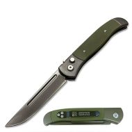 8" Open Everyday Carry Clip Point Auto Switchblade Knife Green G10