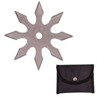 8 Point Silver Ninja Star Sharp Shuriken