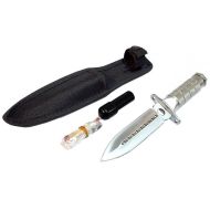 8" Silver Full Tang Survival Knife Dagger