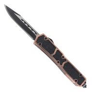 8.5" Tarantula Brushed Copper D/A OTF Automatic Knife Black Drop Point