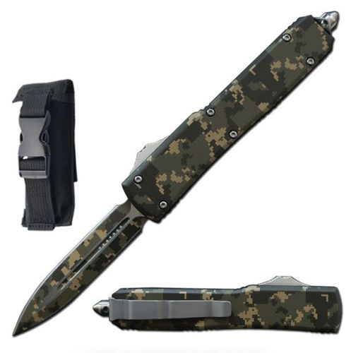 8.25" Automatic Dual Shadow Jumper Digital Camo D/A OTF Knife
