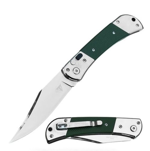 8.5" Gentleman's Green G10 Handle Switchblade Automatic Knife