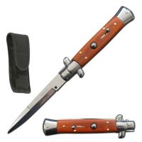 Best Value Brown Wood Milano Stiletto Automatic Knife (8.75" Overall)