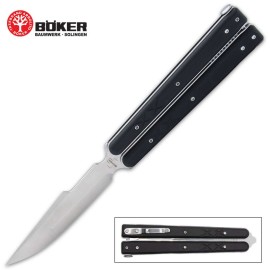 9.5" Boker Plus Balisong G10 Butterfly Knife D2 Tool Steel