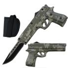 9" Digital Camo Pistol Style OTF Auto Knife