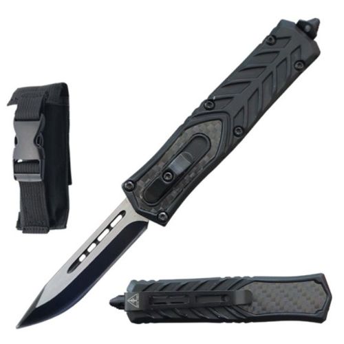 9" Everyday Carry Carbon Fiber Out Of The Front D/A OTF Knife