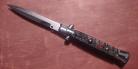 9" Frank Beltrame Red Dot Ram Horn Picklock Italian Stiletto Automatic Knife Bayo