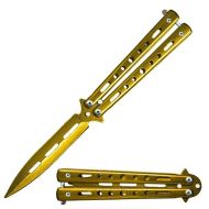 9" Golden Draco Balisong Dagger Blade Butterfly Knife