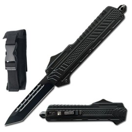 9" Midnight OPS Military D/A OTF Automatic Knife Black Tanto Blade