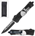 9" Punisher Tactical D/A OTF Pocket Knife Drop Point Blade-