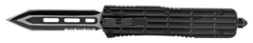 9" Shooter Black OTF Automatic Knife Black Spear Serrated