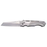 9.5" Open Silver Chopper Auto Switchblade Wharncliffe Blade Knife