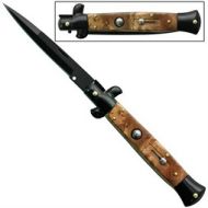 9.5" Automatic Switchblade Stiletto Knife Black Oak a155lb