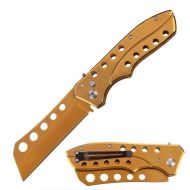 Meat Cleaver Gold Side Opener Automatic Knife (9" Overall)