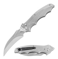 9.5" Open Silver Automatic Switch Blade Bat Knife