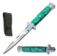 Top Value Green Pearl Milano Stiletto Automatic Knife (8.75" Overall)