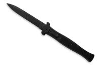 A.G.A. Campolin Zero + Leverlock Automatic Knife Black G-10 (4.7" Black Bayonet)