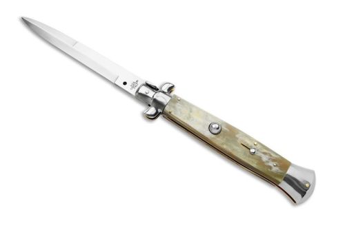 A.G.A. Campolin 15" Italian Stiletto Picklock Automatic Knife Brazilian Horn Bayonet