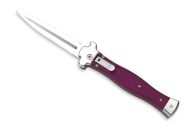 A.G.A. Campolin Zero Leverlock Violet Automatic Knife Satin Dagger