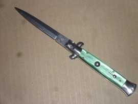 AB 9 Inch Armando Beltrame Coltellerie Stiletto Automatic Knife Green Dagger