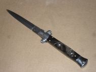 AB 9 inch Armando Beltrame Coltellerie Stiletto Automatic Knife Dagger Dark Horn